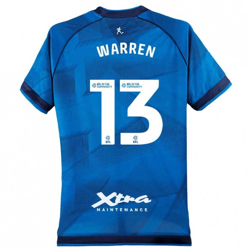 Danxen Hombre Camiseta Charlie Warren #13 Azul Blanco Portero Equipación 2025/26 La Camisa