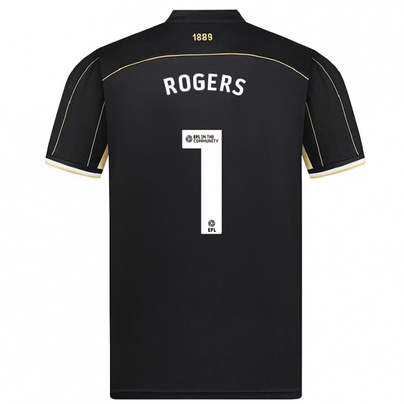Danxen Hombre Camiseta Sian Rogers #1 Marrón Negro Portero Equipación 2025/26 La Camisa