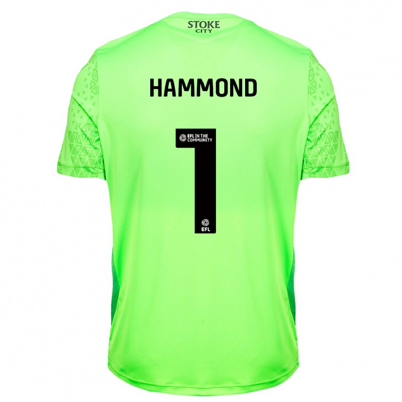 Danxen Hombre Camiseta Alek Hammond #1 Verde Negro Portero Equipación 2025/26 La Camisa