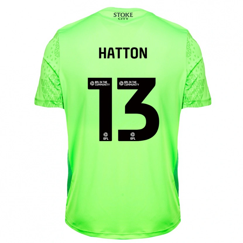 Danxen Hombre Camiseta Oscar Hatton #13 Verde Negro Portero Equipación 2025/26 La Camisa