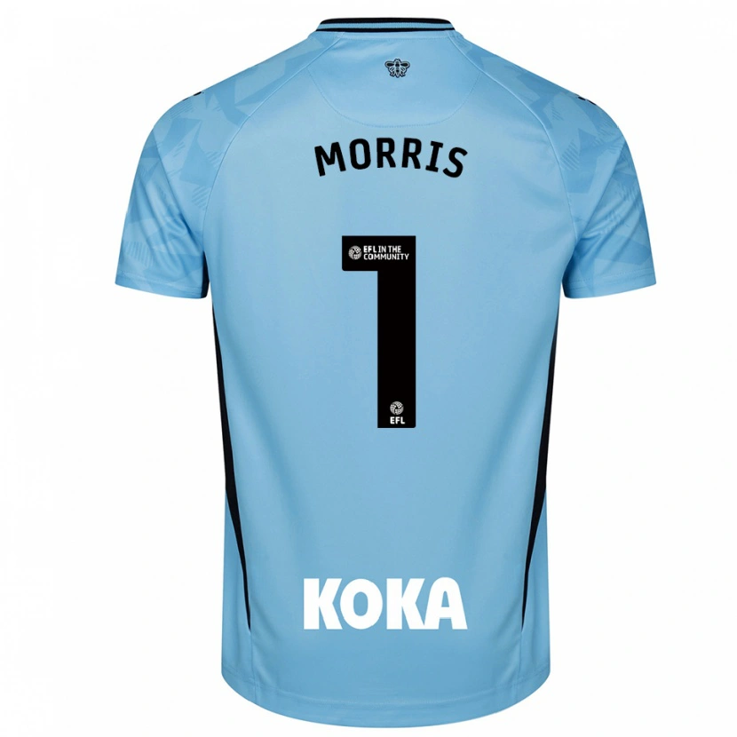 Danxen Hombre Camiseta Sam Morris #1 Azul Cielo Claro Portero Equipación 2025/26 La Camisa