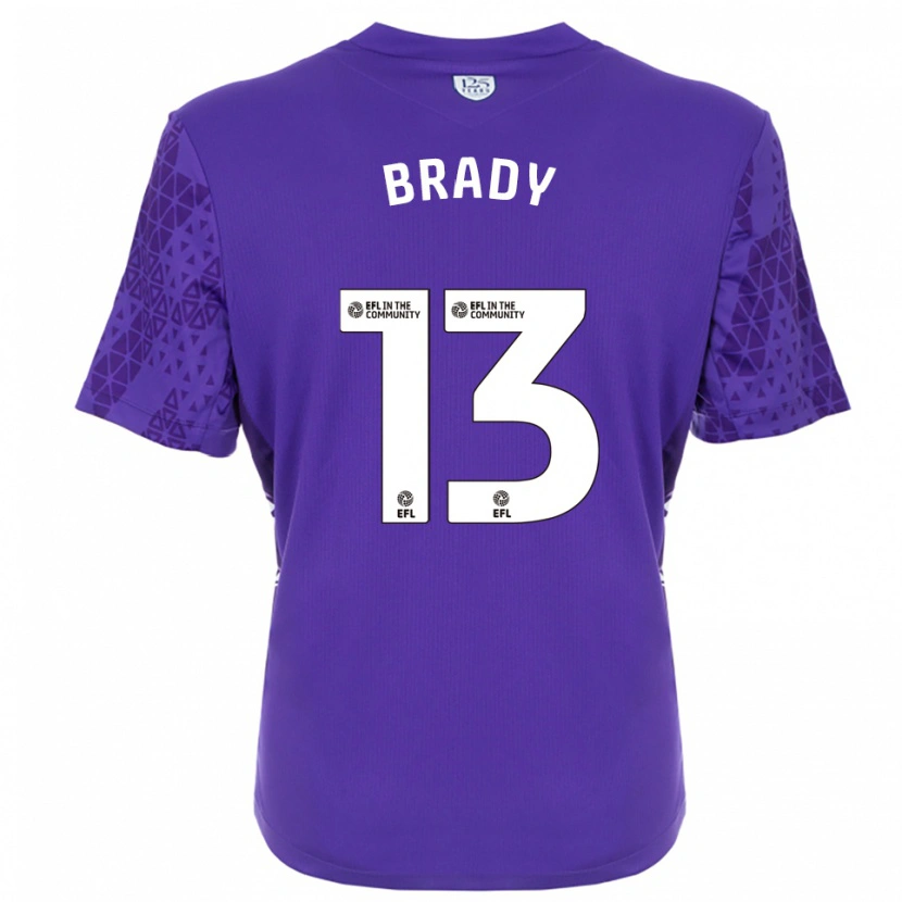 Danxen Hombre Camiseta Louis Brady #13 Morado Blanco Portero Equipación 2025/26 La Camisa