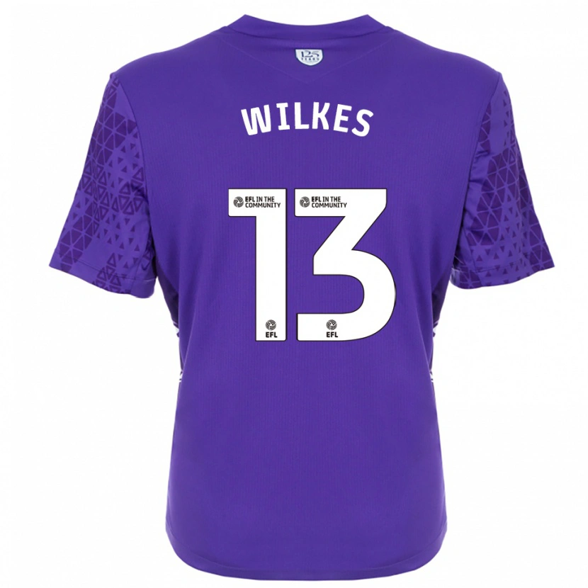 Danxen Hombre Camiseta Liam Wilkes #13 Morado Blanco Portero Equipación 2025/26 La Camisa