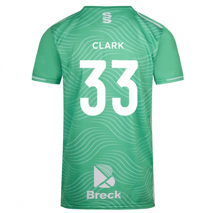 Danxen Hombre Camiseta Charlie Clark #33 Turquesa Medio Portero Equipación 2025/26 La Camisa