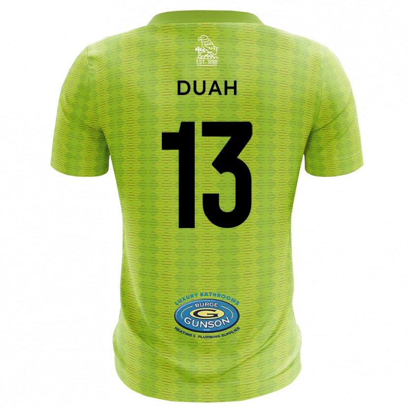 Danxen Hombre Camiseta Enos Duah #13 Verde Prado Portero Equipación 2025/26 La Camisa