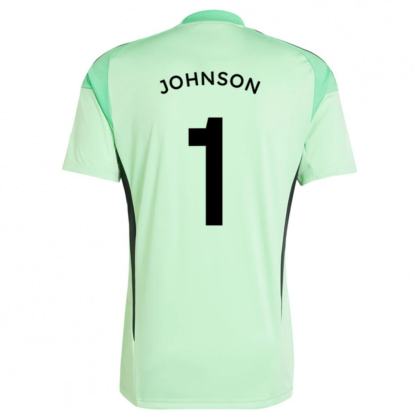 Danxen Hombre Camiseta Sam Johnson #1 Negro Verde Hierba Portero Equipación 2025/26 La Camisa