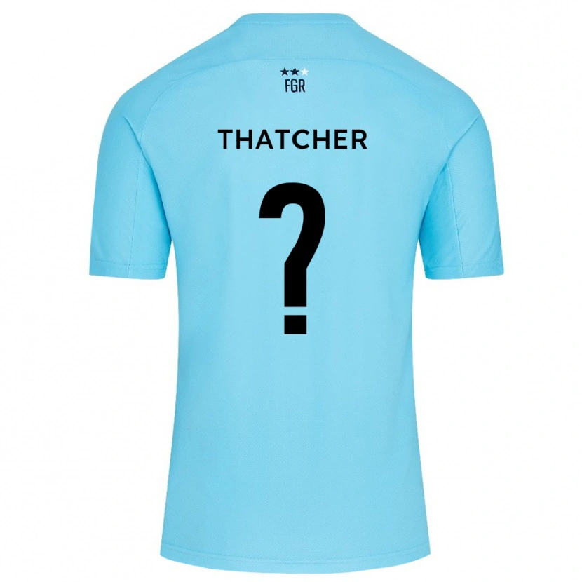 Danxen Hombre Camiseta Katie Thatcher #0 Blanco Azul Cielo Portero Equipación 2025/26 La Camisa
