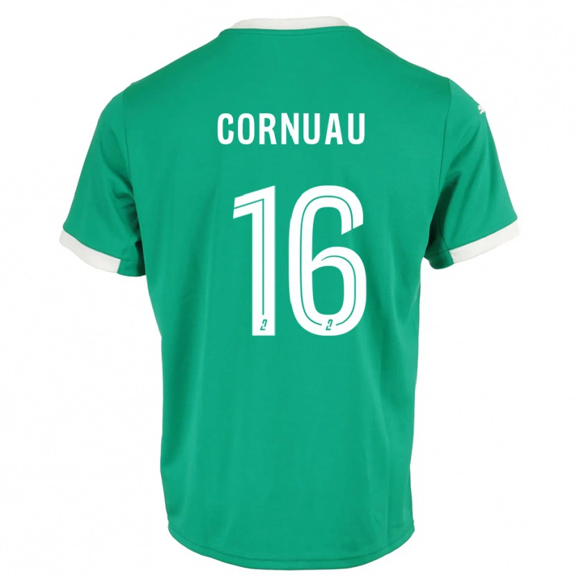 Danxen Hombre Camiseta Nino Cornuau #16 Blanco Verde Portero Equipación 2025/26 La Camisa
