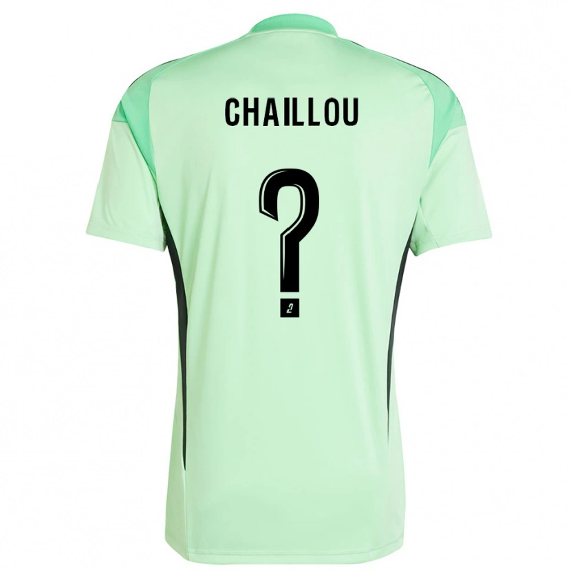 Danxen Hombre Camiseta Victor Chaillou #0 Negro Verde Claro Portero Equipación 2025/26 La Camisa