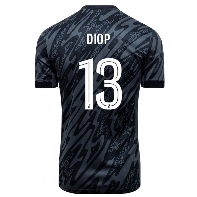 Danxen Hombre Camiseta Mamadou Diop #13 Negro Gris Portero Equipación 2025/26 La Camisa