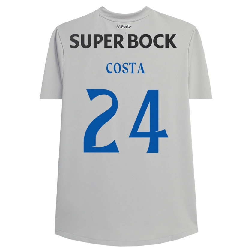 Danxen Hombre Camiseta João Costa #24 Gris Claro Negro Portero Equipación 2025/26 La Camisa