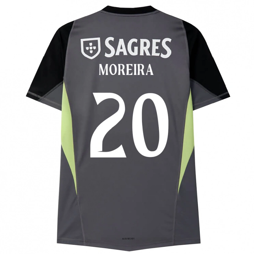 Danxen Hombre Camiseta André Moreira #20 Gris Oscuro Negro Portero Equipación 2025/26 La Camisa