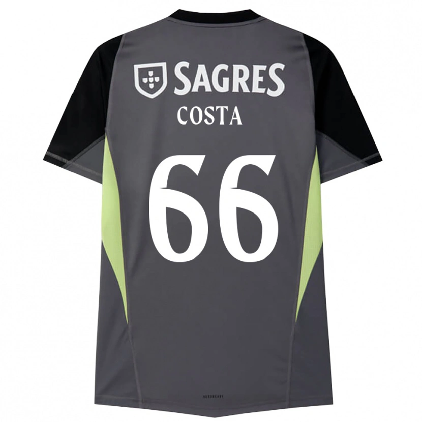Danxen Hombre Camiseta Rute Costa #66 Gris Oscuro Negro Portero Equipación 2025/26 La Camisa