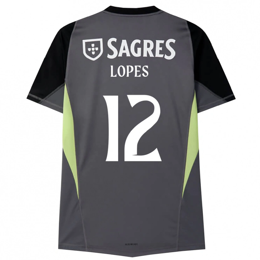 Danxen Hombre Camiseta Leonardo Lopes #12 Gris Oscuro Negro Portero Equipación 2025/26 La Camisa