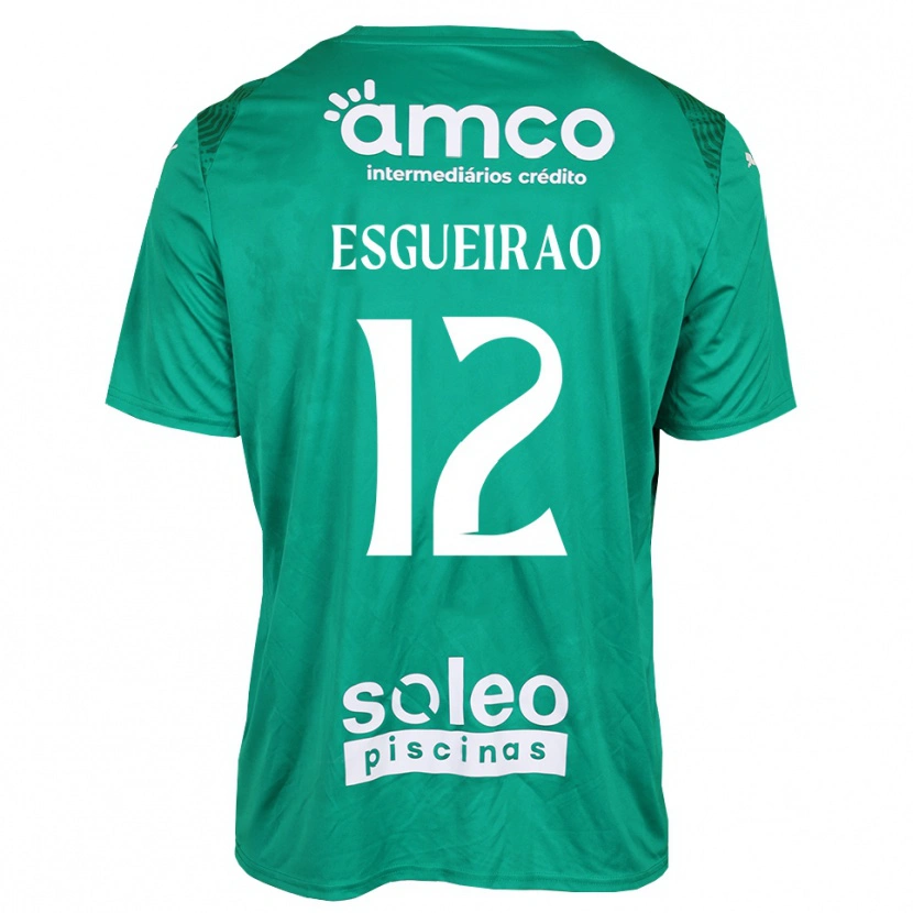 Danxen Hombre Camiseta Íris Esgueirão #12 Verde Blanco Portero Equipación 2025/26 La Camisa