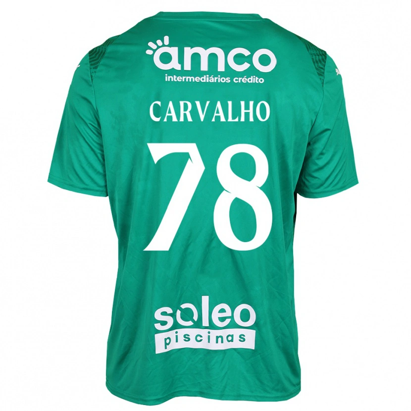 Danxen Hombre Camiseta João Carvalho #78 Verde Blanco Portero Equipación 2025/26 La Camisa