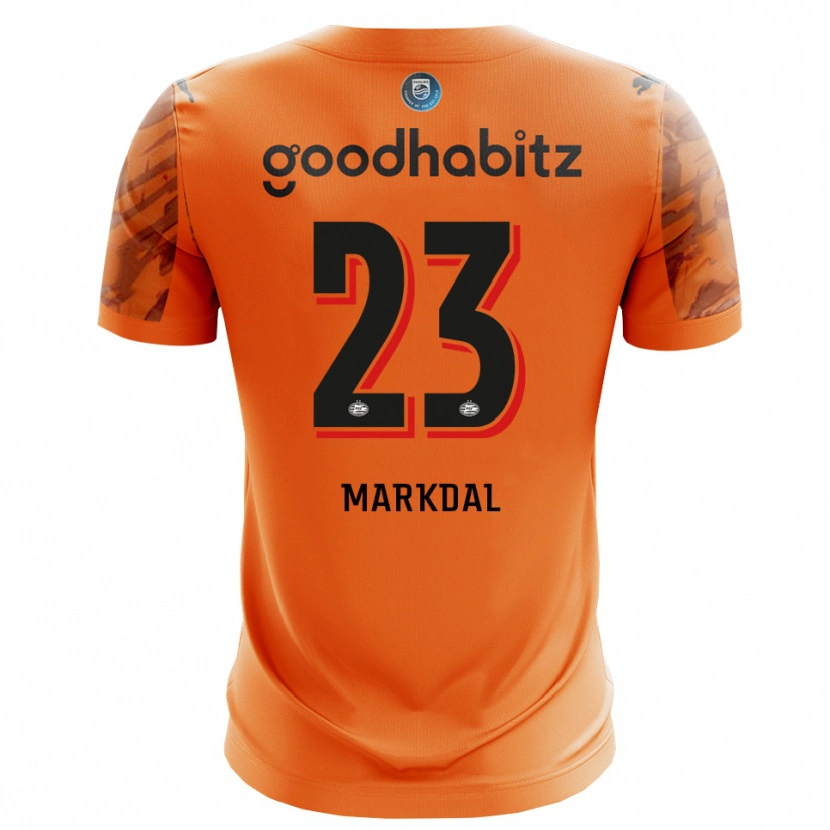 Danxen Hombre Camiseta Mikkel Markdal #23 Naranja Negro Portero Equipación 2025/26 La Camisa