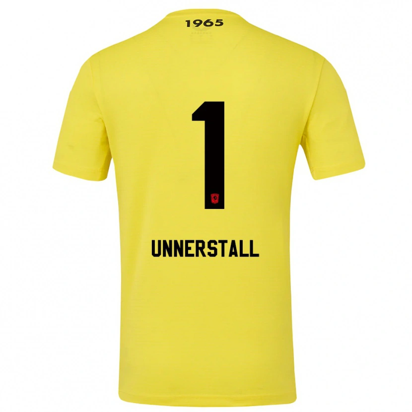 Danxen Hombre Camiseta Lars Unnerstall #1 Amarillo Negro Portero Equipación 2025/26 La Camisa