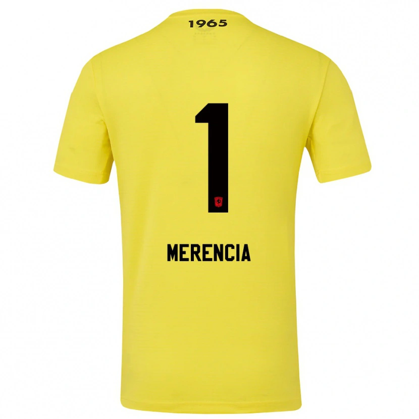 Danxen Hombre Camiseta Leandro Merencia #1 Amarillo Negro Portero Equipación 2025/26 La Camisa