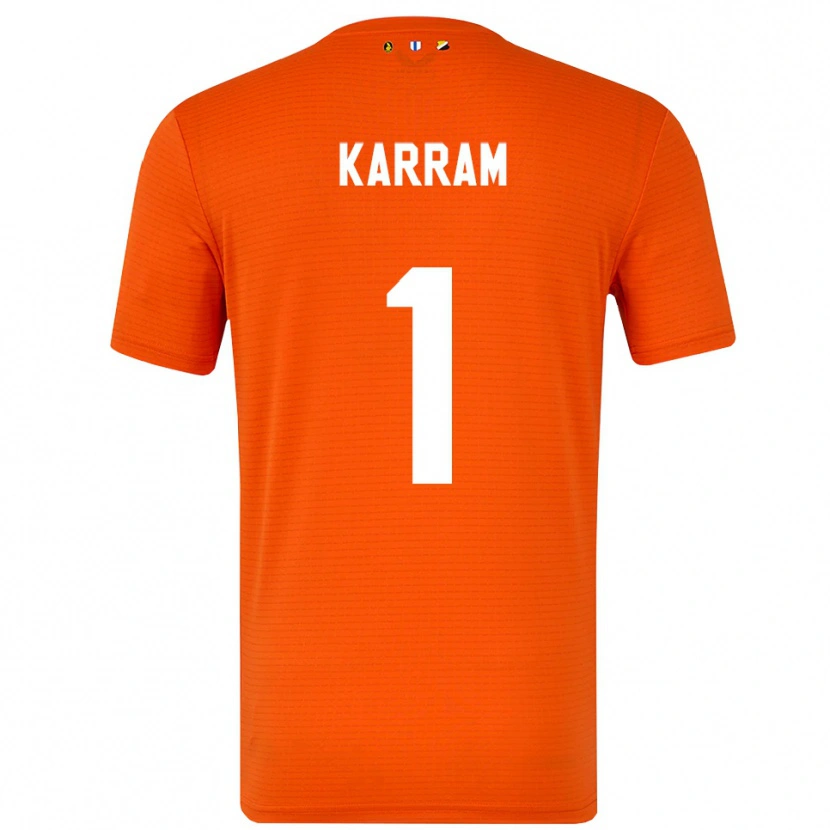 Danxen Hombre Camiseta Faris Karram #1 Naranja Negro Portero Equipación 2025/26 La Camisa