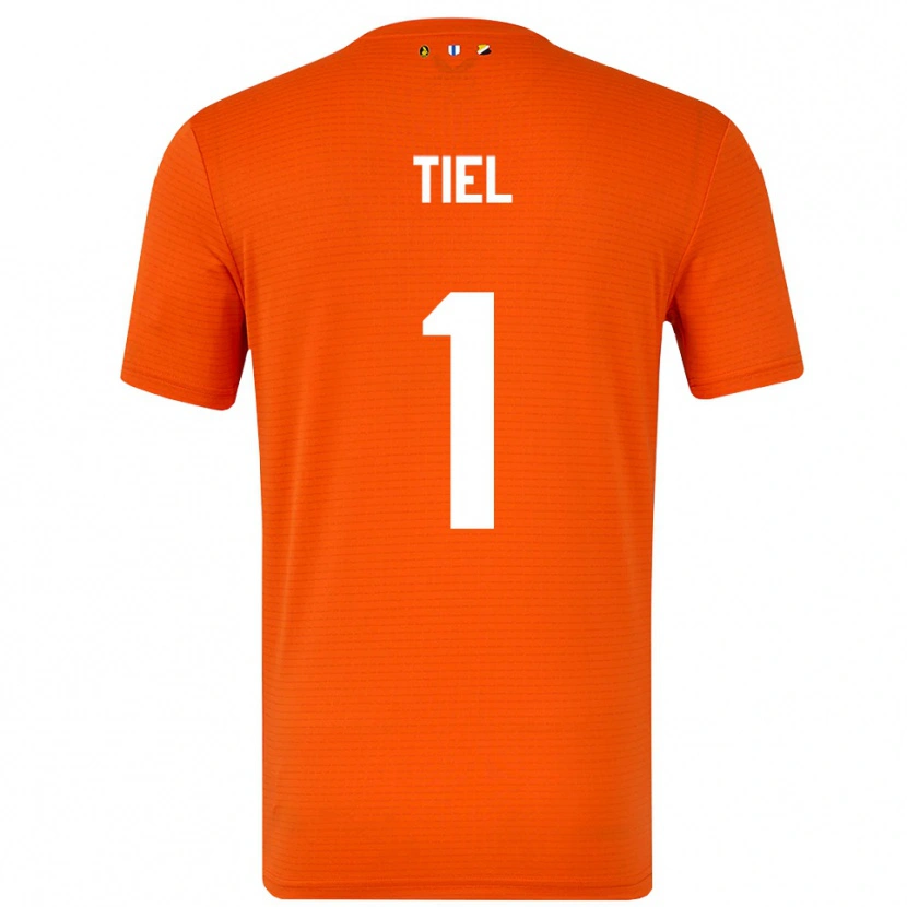 Danxen Hombre Camiseta Mick Tiel #1 Naranja Negro Portero Equipación 2025/26 La Camisa