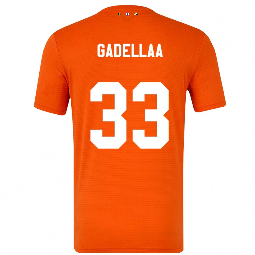Danxen Hombre Camiseta Kevin Gadellaa #33 Naranja Negro Portero Equipación 2025/26 La Camisa