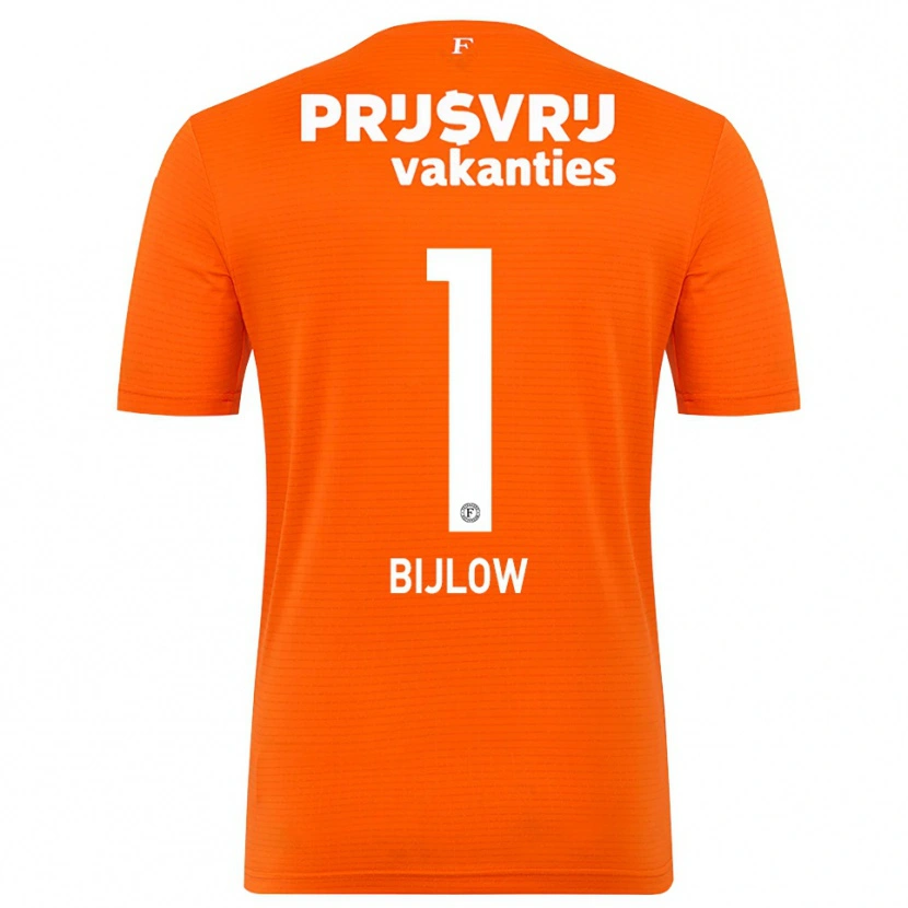 Danxen Hombre Camiseta Justin Bijlow #1 Naranja Negro Portero Equipación 2025/26 La Camisa