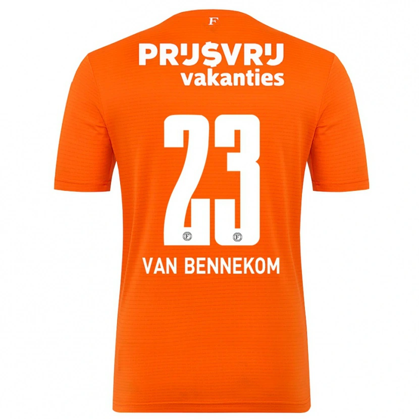 Danxen Hombre Camiseta Duron van Bennekom #23 Naranja Negro Portero Equipación 2025/26 La Camisa