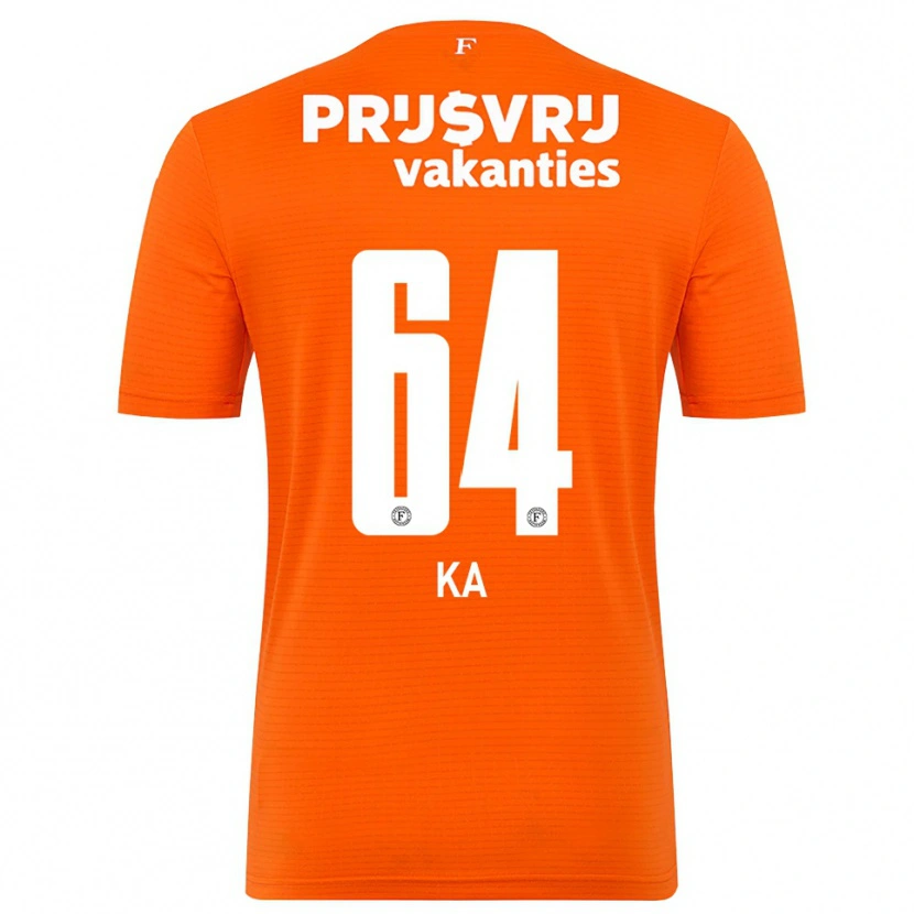 Danxen Hombre Camiseta Ismail Ka #64 Naranja Negro Portero Equipación 2025/26 La Camisa