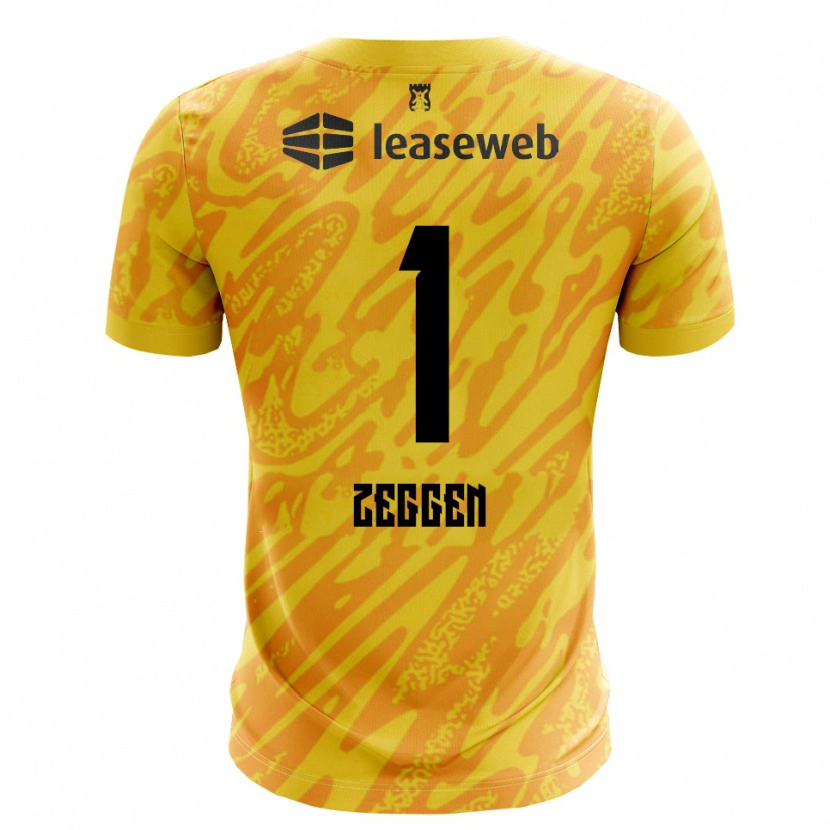 Danxen Hombre Camiseta Kiyani Zeggen #1 Naranja Amarillo Negro Portero Equipación 2025/26 La Camisa