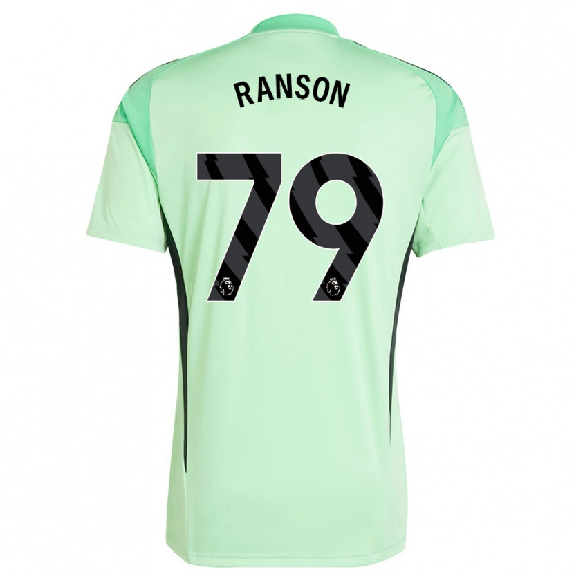 Danxen Hombre Camiseta Khari Ranson #79 Verde Claro Negro Portero Equipación 2025/26 La Camisa