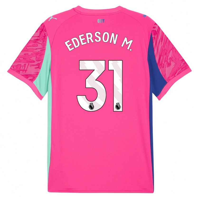 Danxen Hombre Camiseta Ederson #31 Rosa Rosa Portero Equipación 2025/26 La Camisa