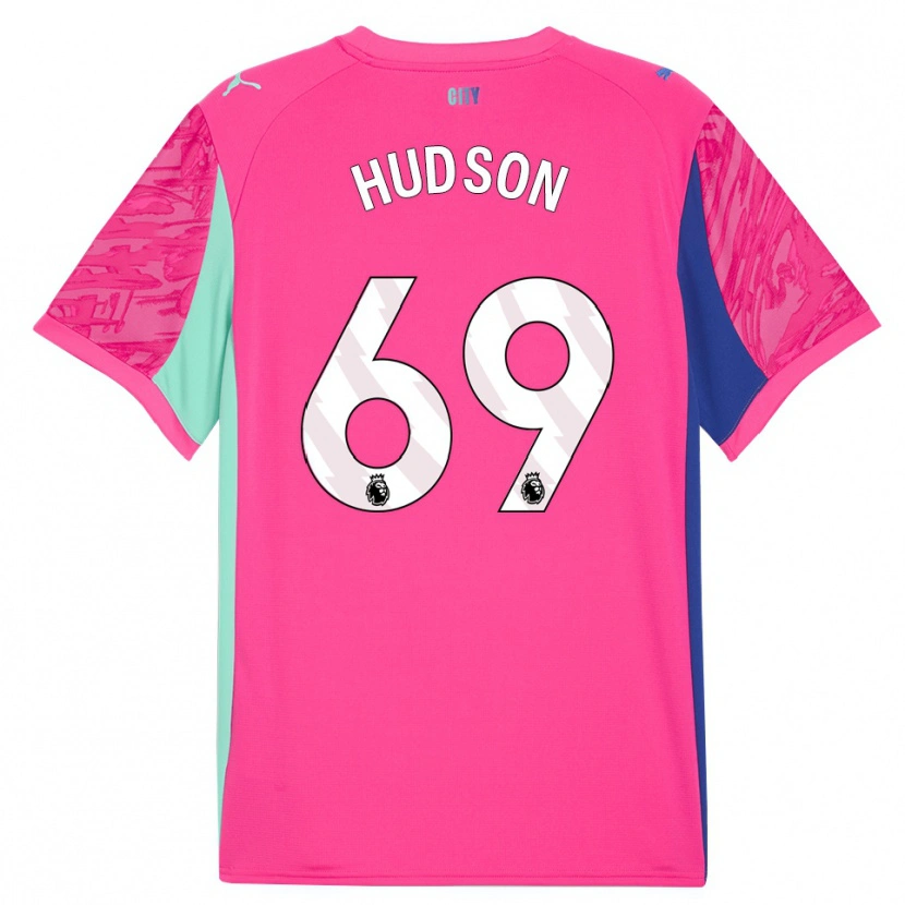 Danxen Hombre Camiseta Max Hudson #69 Rosa Rosa Portero Equipación 2025/26 La Camisa