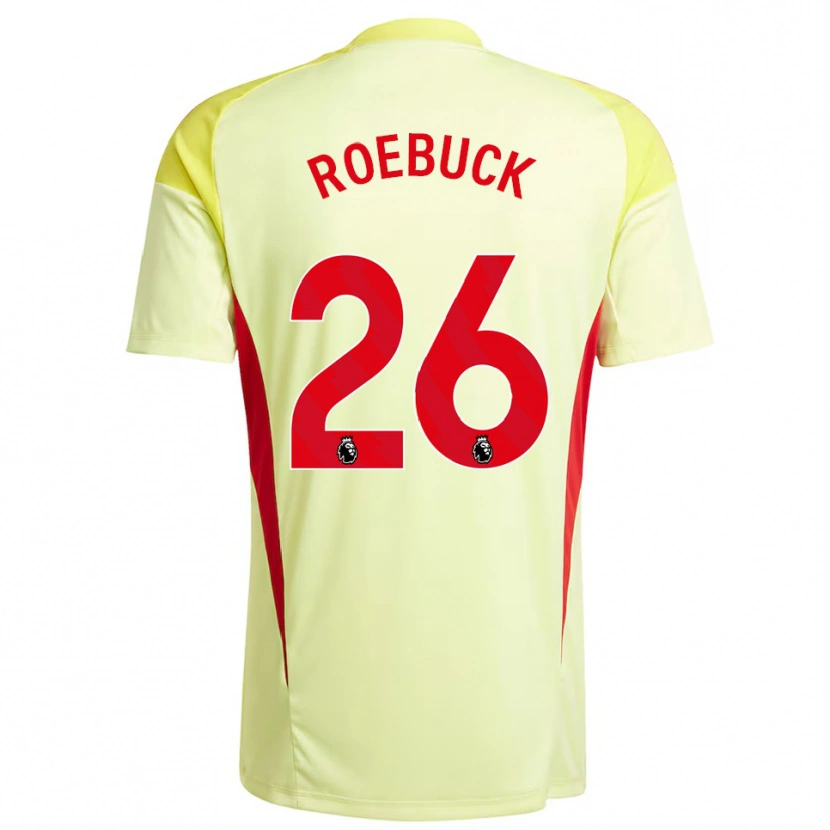 Danxen Hombre Camiseta Ellie Roebuck #26 Amarillo Claro Portero Equipación 2025/26 La Camisa