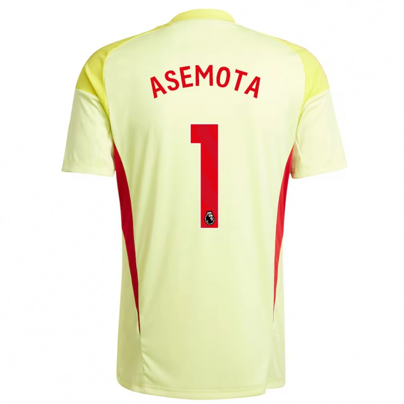 Danxen Hombre Camiseta Owen Asemota #1 Amarillo Claro Portero Equipación 2025/26 La Camisa