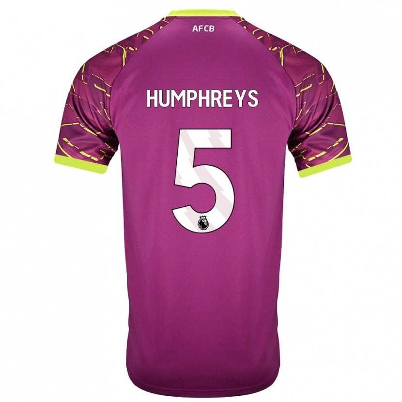 Danxen Hombre Camiseta Holly Humphreys #5 Magenta Oscuro Portero Equipación 2025/26 La Camisa