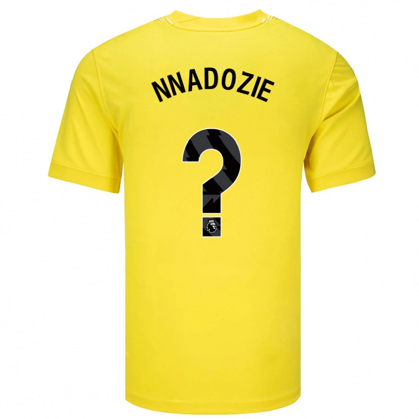 Danxen Hombre Camiseta Chiamaka Nnadozie #0 Amarillo Negro Portero Equipación 2025/26 La Camisa
