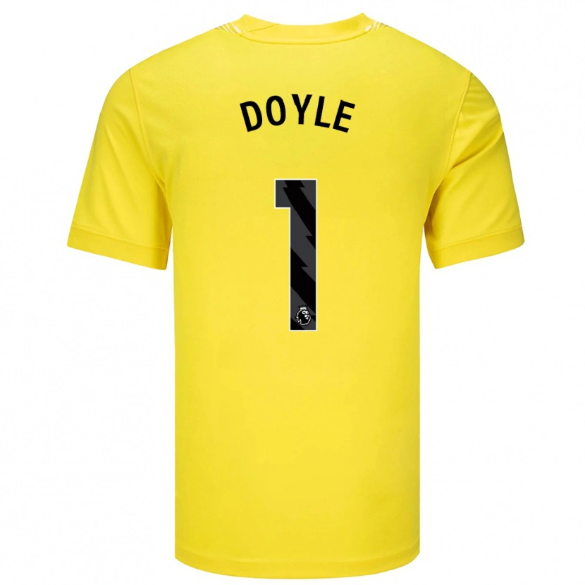 Danxen Hombre Camiseta Liam Doyle #1 Amarillo Negro Portero Equipación 2025/26 La Camisa