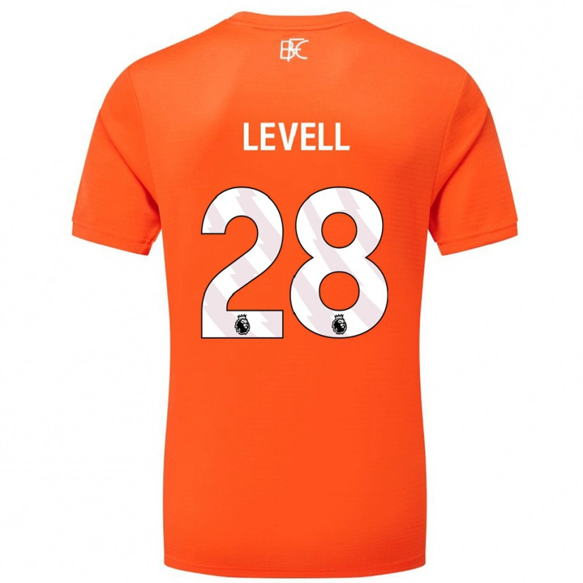 Danxen Hombre Camiseta Kirstie Levell #28 Naranja Blanco Portero Equipación 2025/26 La Camisa
