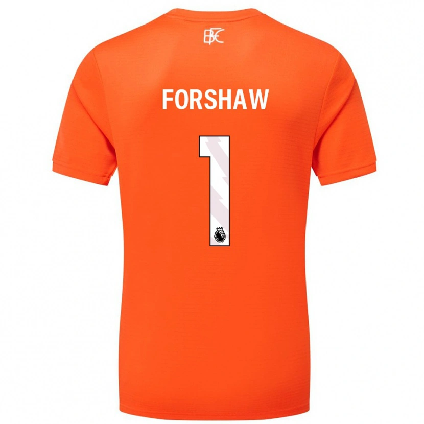 Danxen Hombre Camiseta Lewis Forshaw #1 Naranja Blanco Portero Equipación 2025/26 La Camisa