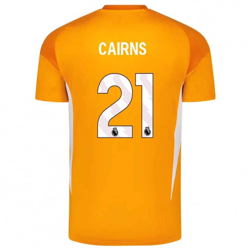 Danxen Hombre Camiseta Alex Cairns #21 Naranja Blanco Portero Equipación 2025/26 La Camisa