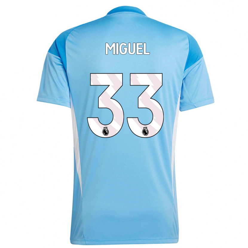 Danxen Hombre Camiseta Carlos Miguel #33 Azul Blanco Portero Equipación 2025/26 La Camisa