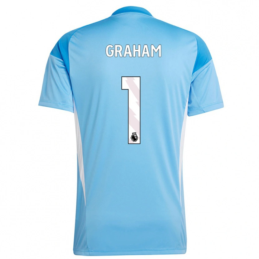Danxen Hombre Camiseta Ally Graham #1 Azul Blanco Portero Equipación 2025/26 La Camisa