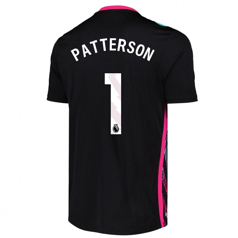 Danxen Hombre Camiseta Anthony Patterson #1 Blanco Negro Portero Equipación 2025/26 La Camisa