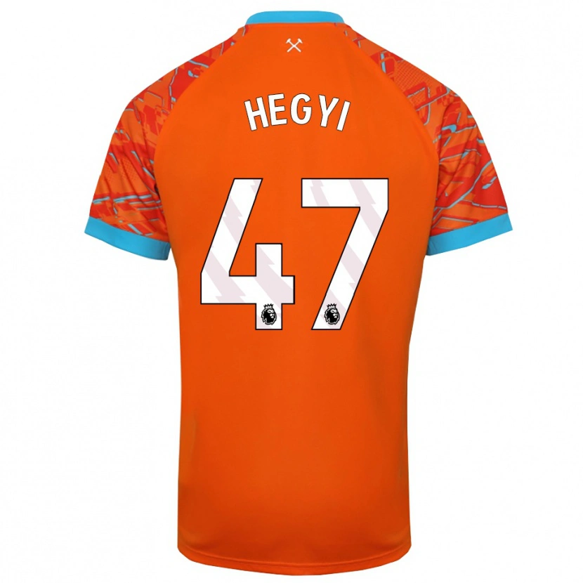 Danxen Hombre Camiseta Krisztián Hegyi #47 Naranja Blanco Portero Equipación 2025/26 La Camisa
