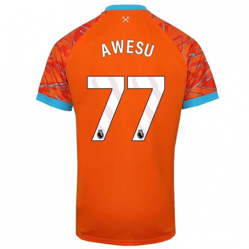 Danxen Hombre Camiseta Lanre Awesu #77 Naranja Blanco Portero Equipación 2025/26 La Camisa