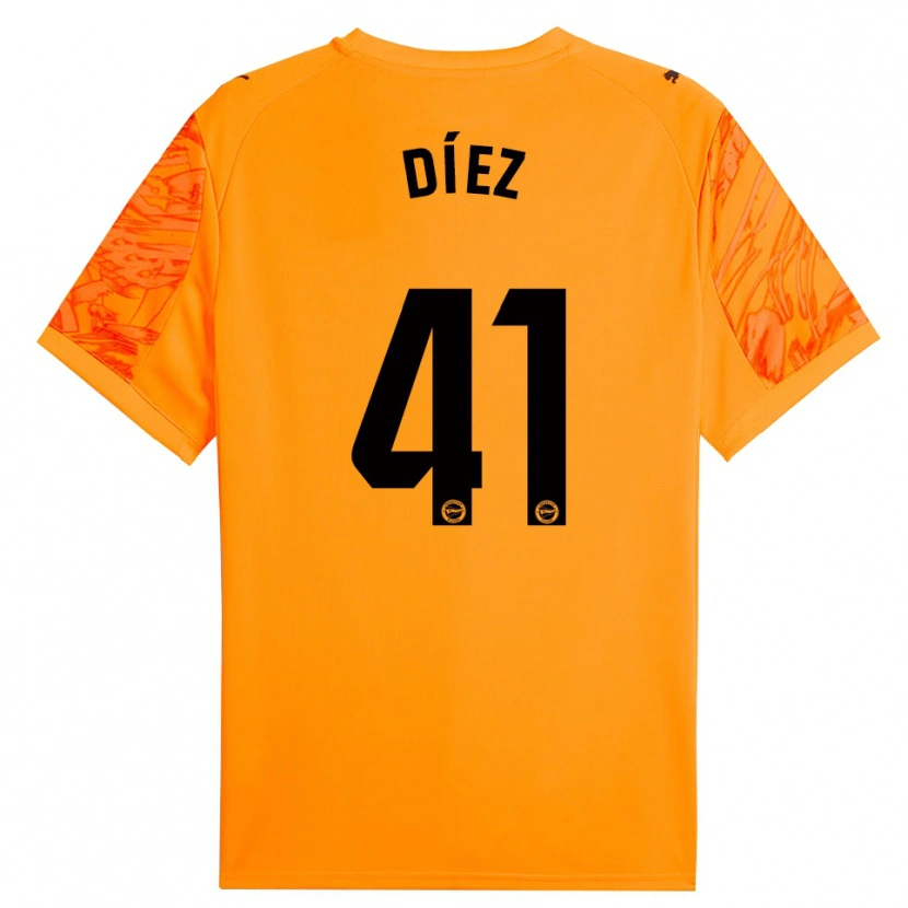 Danxen Hombre Camiseta Victor Díez #41 Naranja Negro Portero Equipación 2025/26 La Camisa