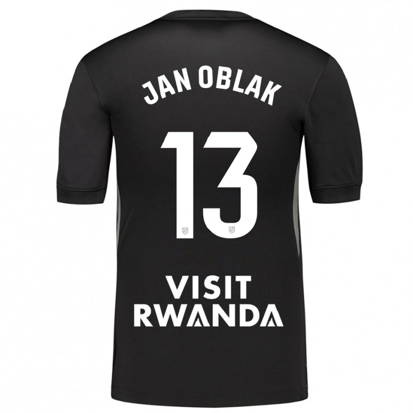 Danxen Hombre Camiseta Jan Oblak #13 Negro Blanco Portero Equipación 2025/26 La Camisa