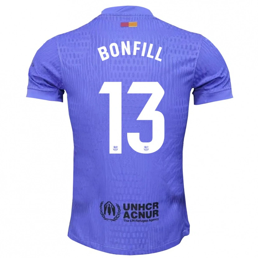Danxen Hombre Camiseta Max Bonfill #13 Azul Negro Portero Equipación 2025/26 La Camisa