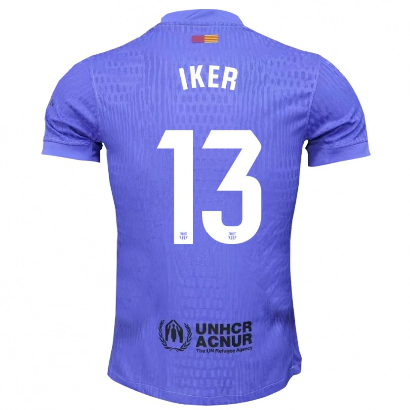 Danxen Hombre Camiseta Iker Rodríguez #13 Azul Negro Portero Equipación 2025/26 La Camisa
